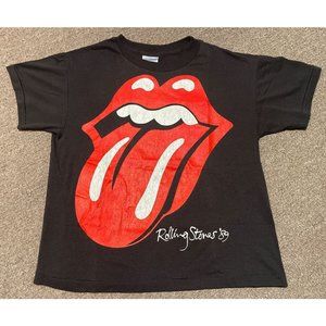 Vintage 1989 Mens Small Rolling Stones Steel Wheels Tour Single Stitch T-Shirt